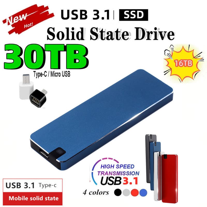 Cross-border foreign trade upgrade portable solid-state drive 4T, 8T, 16TB portable solid-state drive, factory direct supply