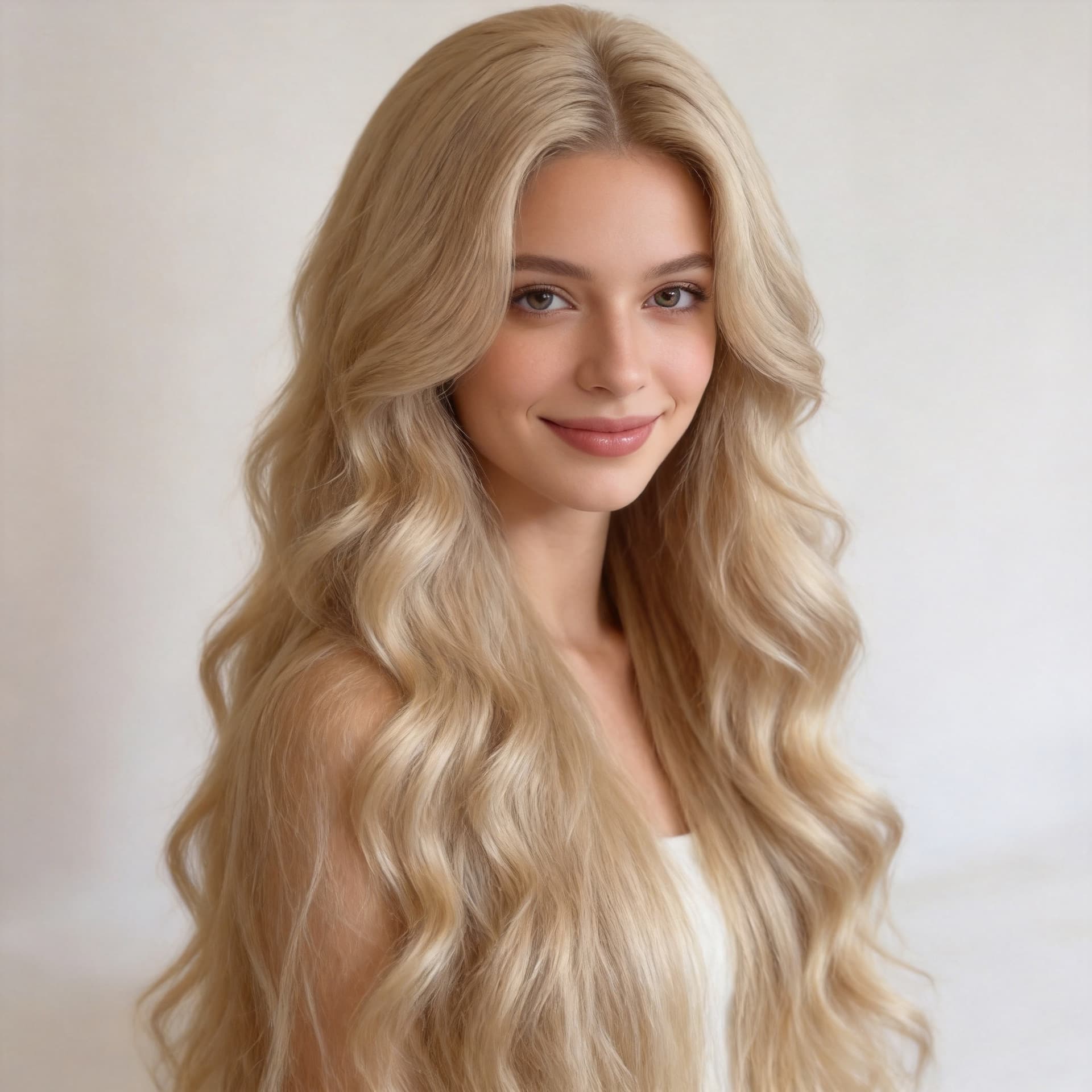 Fashion Cross-Border Long Curly Wig Full Head Cover Big Wave Golden European and American Eight-Character Bangs Milk White Gold Wig Wholesale