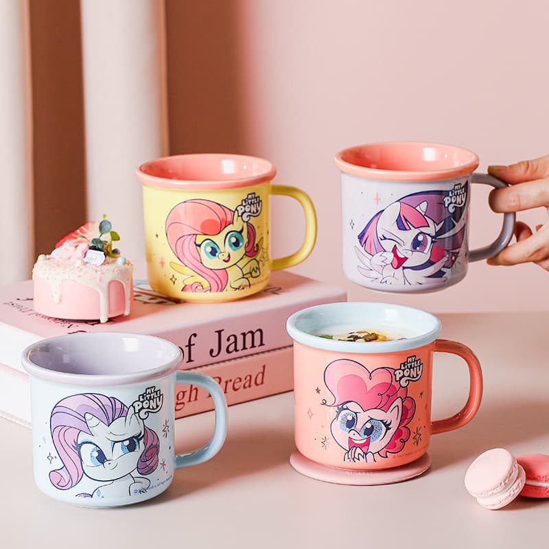 My Little Pony Ceramic Mug Household Anti-Spill Cup Cartoon High-Appearance Ceramic Cup Cute Small Cup Wholesale
