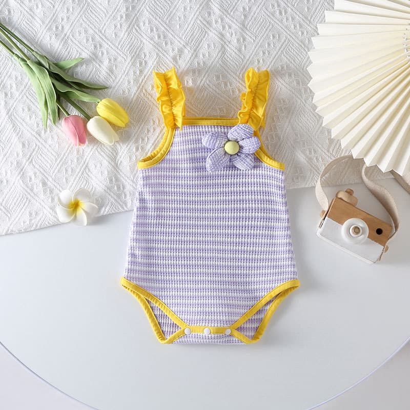 2022 New Baby Bodysuit Summer Sleeveless Romper Trendy Princess Onesie for Baby Girls Summer Fashion