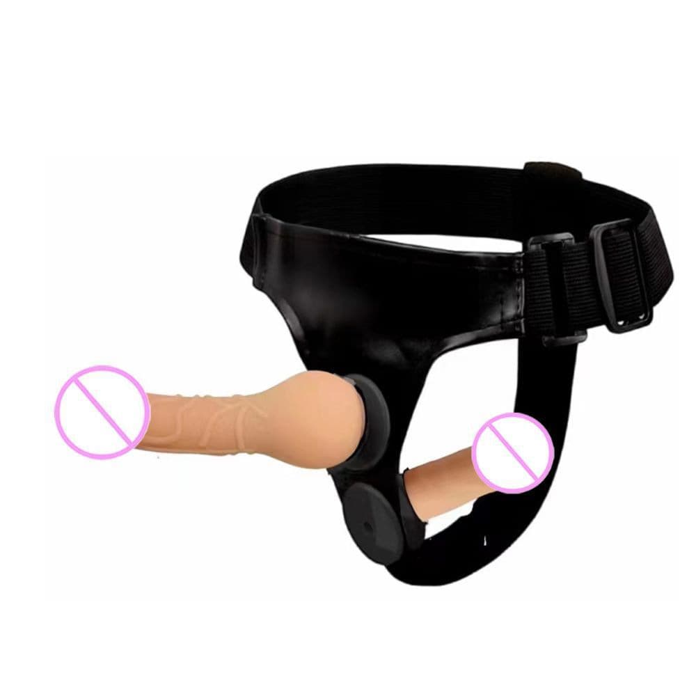 Factory Wholesale Wearable Double-Headed Dildo Pants Lesbian Flirting Strap-On Double-Headed Dildo Adult Erotic Sex Toys