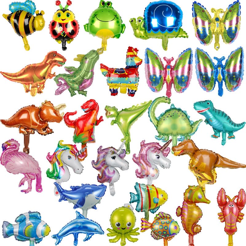 Internet celebrity Bobo ball with fans inside your animal aluminum film balloon dinosaur unicorn shell toy balloon wholesale decoration