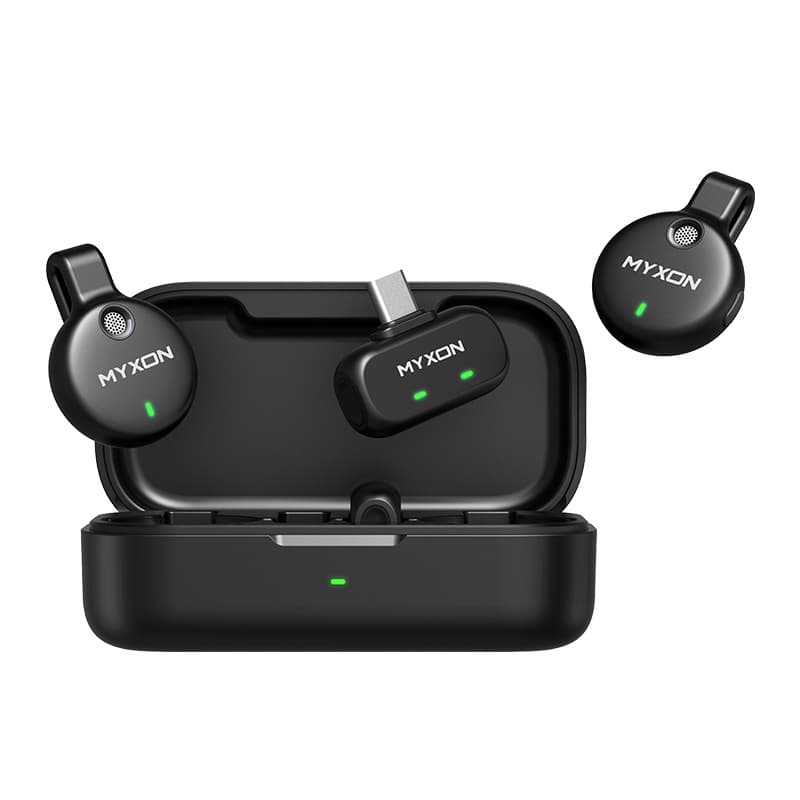 Hidden Button Mic Wireless Noise-Canceling Clip-On Lapel Microphone for Live Streaming Recording, Noise Reduction for Phone and Computer