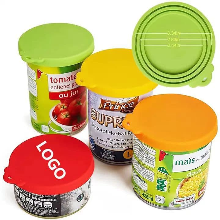 Factory Wholesale Pet Can Lids Pet Food Sealing Lids Freshness Covers Silicone Pet Can Lids