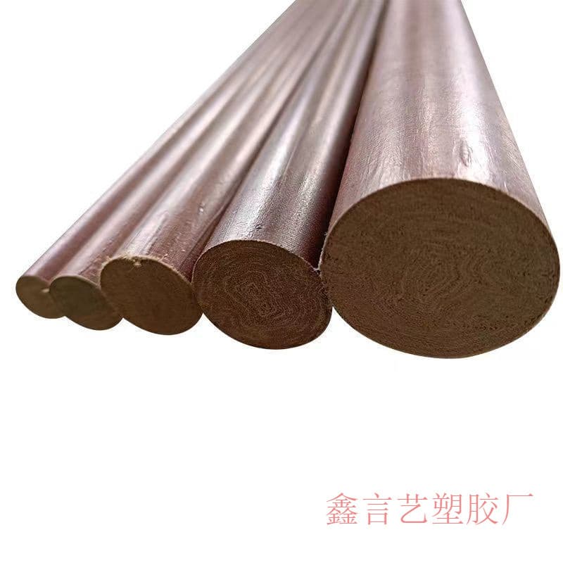 Bakelite Rod Diameter 8-250mm Solid Round Bar Phenolic Laminated Cloth Rod Insulation Bakelite Cloth Rod Cut to Size