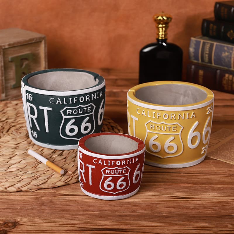 American Retro Creative Cement Craft Ornament Personalized Fashion Multifunctional Storage Box Large Household Ashtray