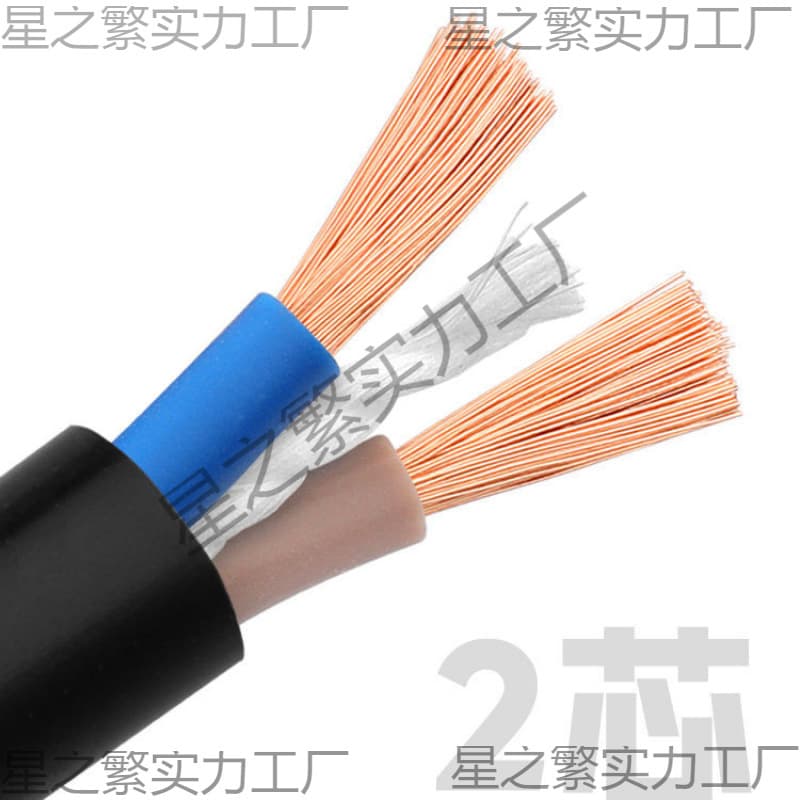 National Standard Cable Two-Phase Three-Phase 2-Core 3-Core 4-Core 1.5 2.5 4 6 10mm² Construction Site Flame-Retardant Power Cord