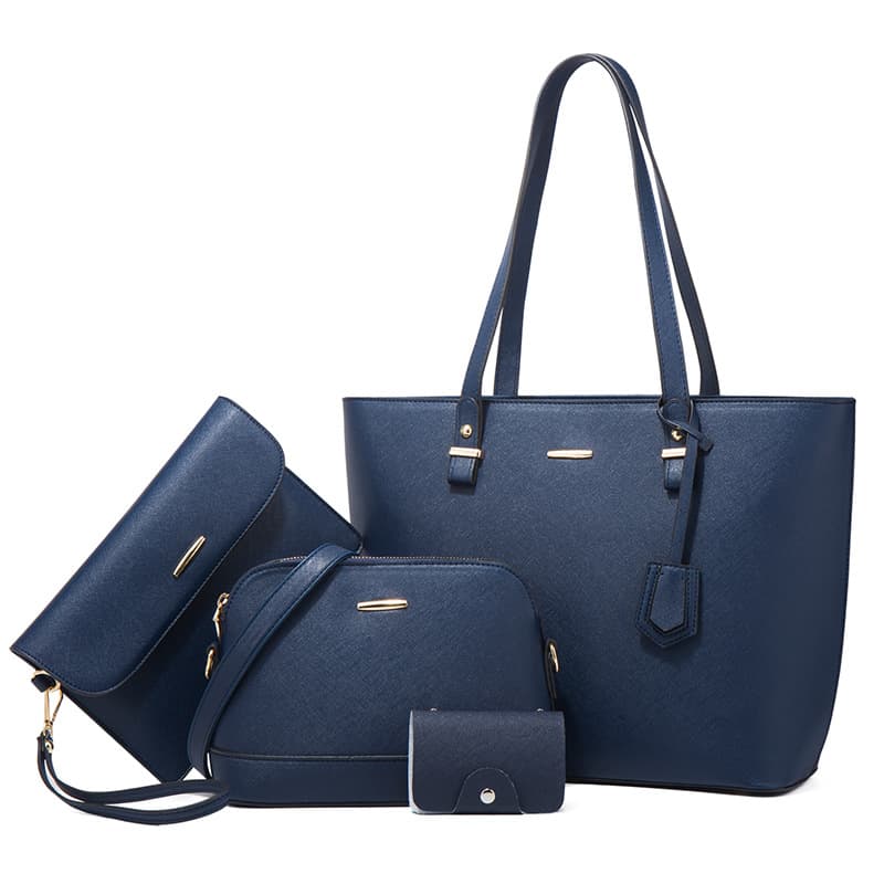 Trendy Women's Bag Vintage Elegant Shoulder Handbag 2026 New Large Capacity Fashion Crossbody 4-Piece Set with Matching Pouch