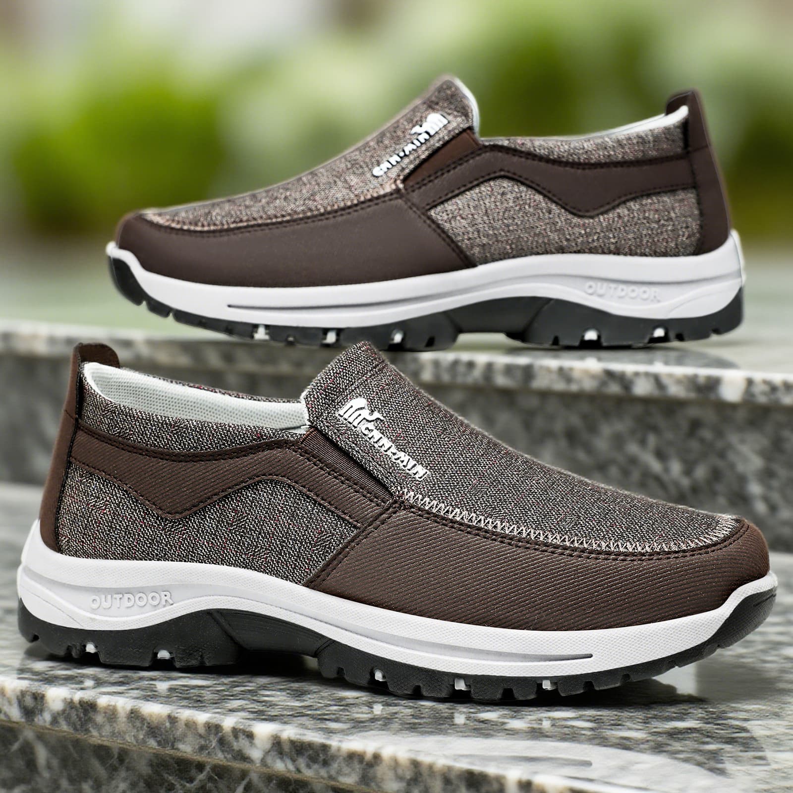Men's New Anti-Slip Breathable Fashion Old Beijing Cloth Shoes Middle-Aged and Elderly Walking Shoes Slip-On Dad Shoes