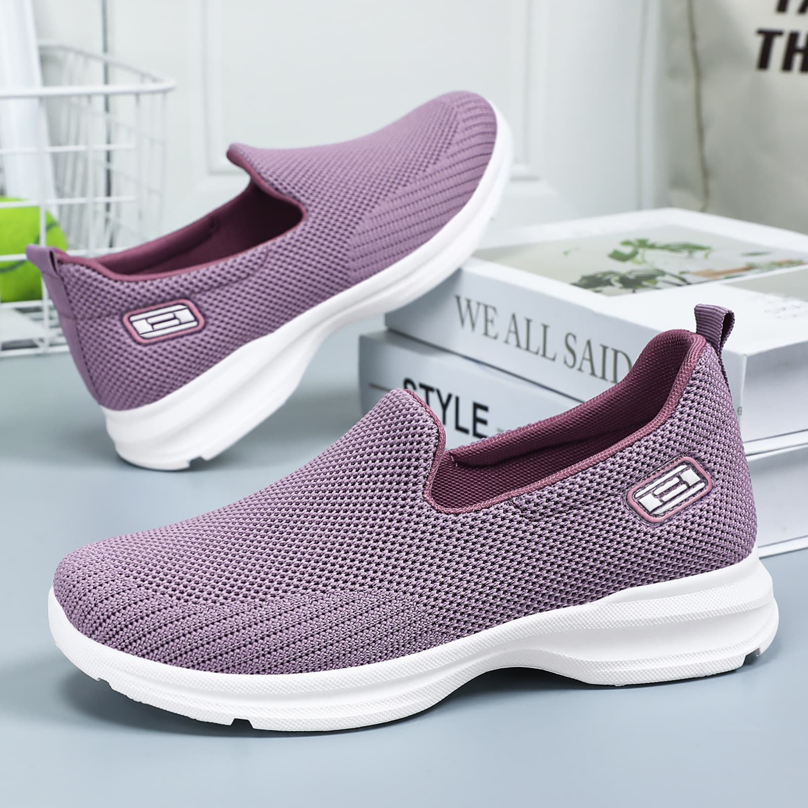KangTai Summer 2025 Women's Breathable Casual Slip-On Shoes Flat Heel EVA Insole Microfiber Upper PVC Outsole Comfortable Mom Shoes