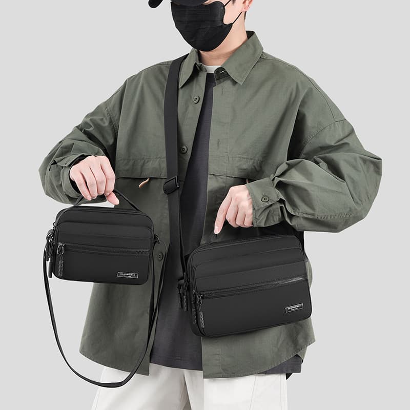 Casual Crossbody Bag 2026 Spring New Urban Minimalist Oxford Cloth Shoulder Bag Large Capacity Fashion Handbag Men's Bag