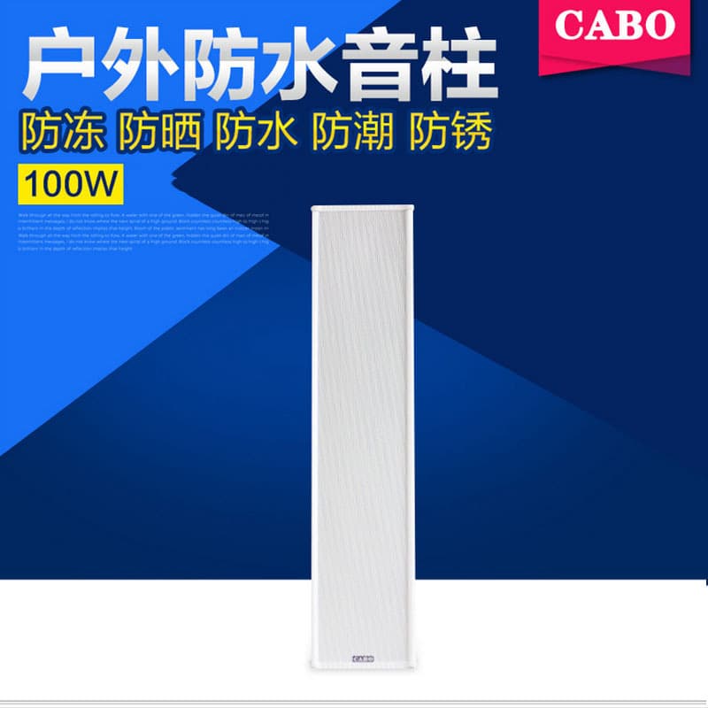 CABO 80W/100W High-Power Outdoor Speaker Column, Waterproof, Campus Broadcasting, Outdoor Audio System