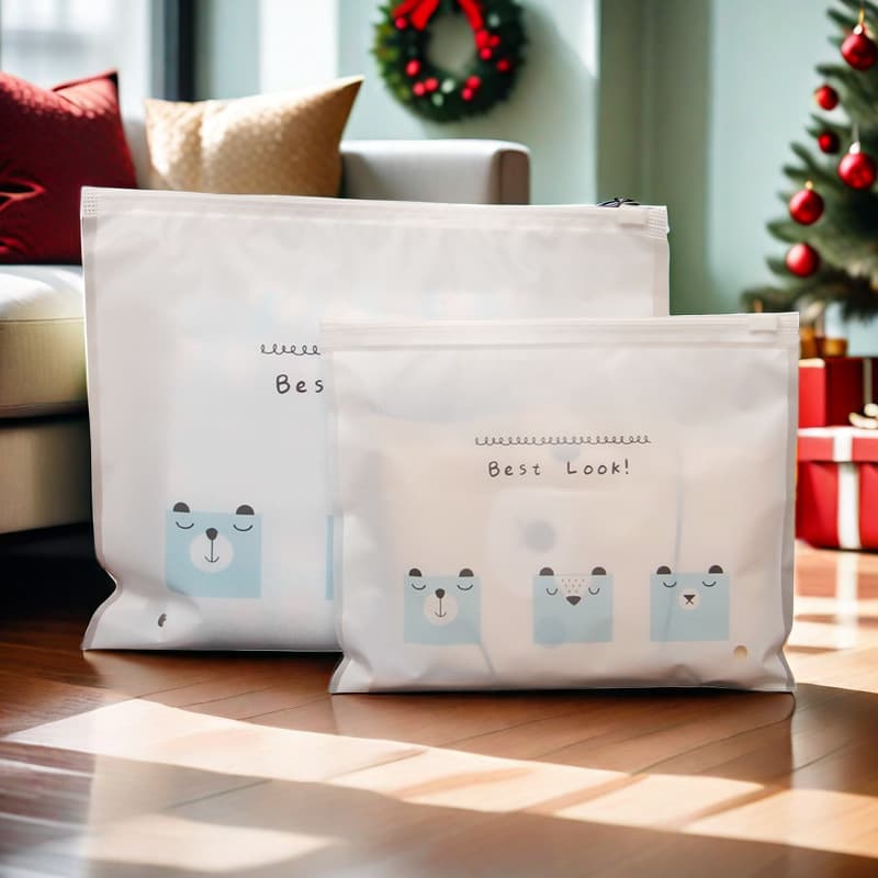 EVA Self-Sealing Bags for Children's Clothing, T-Shirts, Shirts, Vests, Socks, and Underwear, Frosted Bags Factory Wholesale