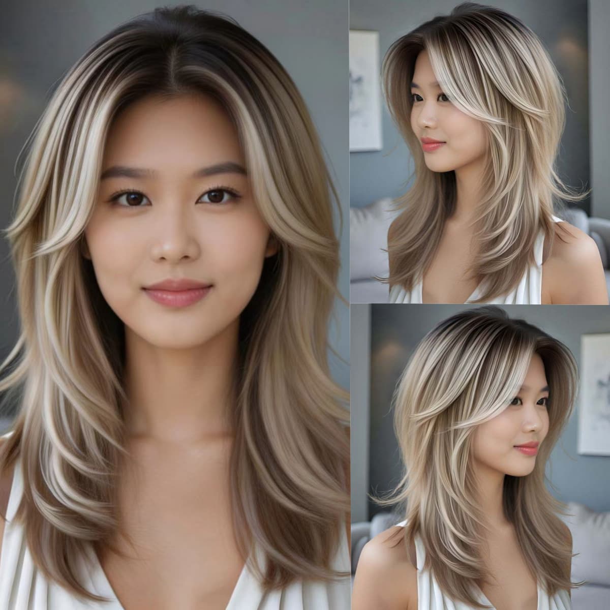 Cross-border European and American style wigs with center-parted, eight-character bangs, gradient short hair, synthetic high-temperature silk machine-made rose mesh headpiece wigs