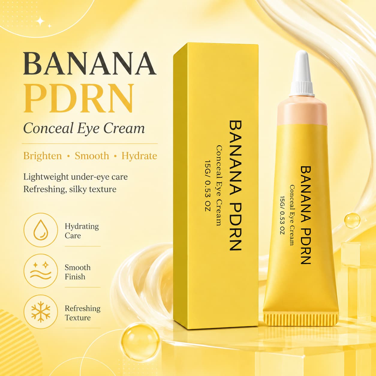 BANANA PDRN Conceal Hydrating Under Eye Cream Brightening Under-Eye Concealer