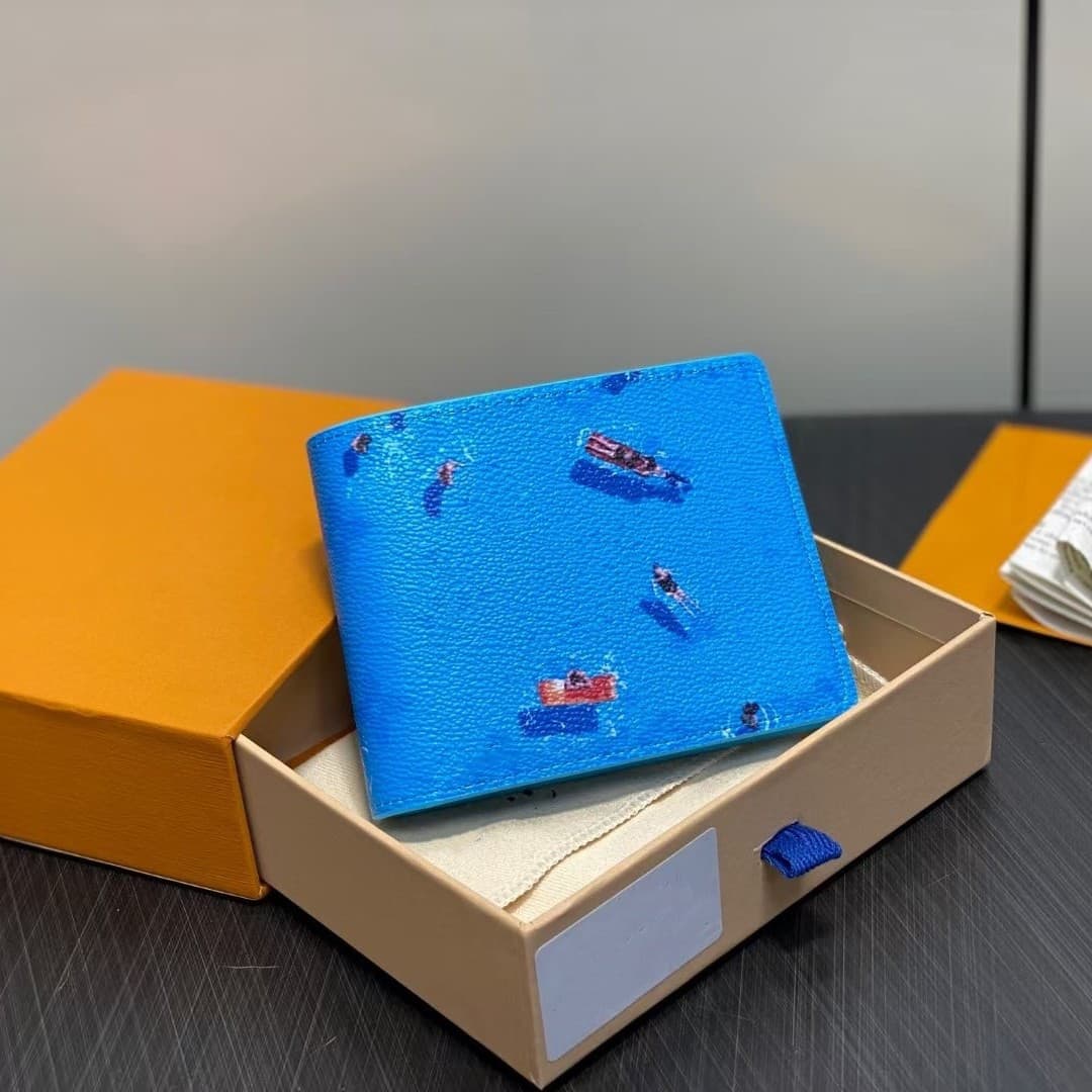 Cartoon Animal Travel Wallet Card Holder Printed Short Bifold Thin Business Leather Wallet Factory Wholesale