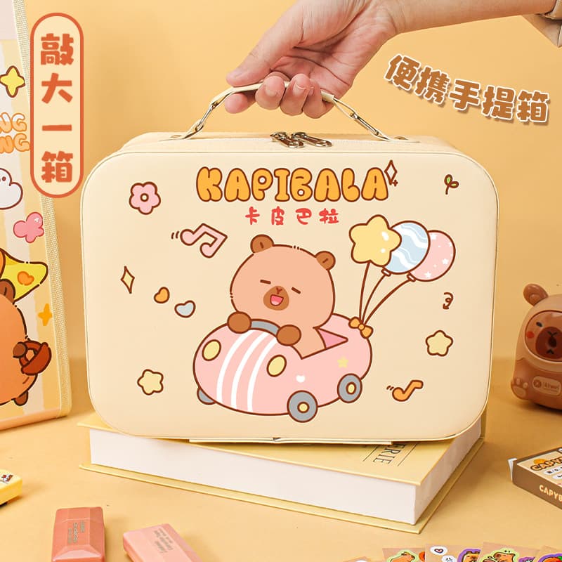 Kapi Bala Cosmetic Bag Large Capacity Portable Waterproof Cosmetic Case with Li Gu Card Storage Box Organizer