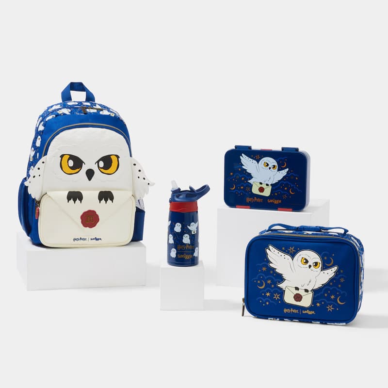 Australian Smiggle School Backpack for Kids, Hedwig Backpack, Cartoon Tritan Lunch Box