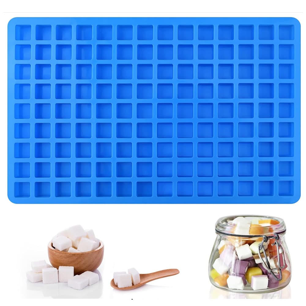 126-Cavity Square 409 Chocolate Fudge Silicone Mold Ice Cube Tray DIY Cake Cookie Pudding Baking Mold