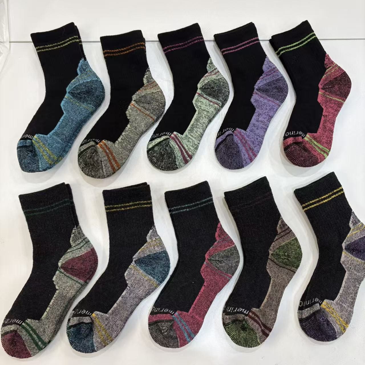 Wholesale Merino Wool Hiking Trail Running Socks Terry Socks