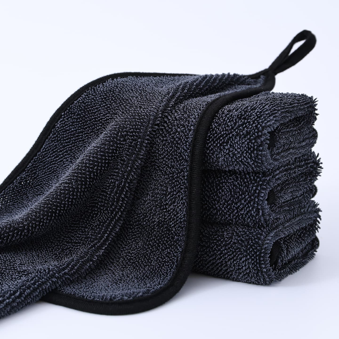 Cross-border foreign trade pigtail car cleaning towel thickened and twisted cloth edged car washing special towel absorbs water and is not easy to shed lint