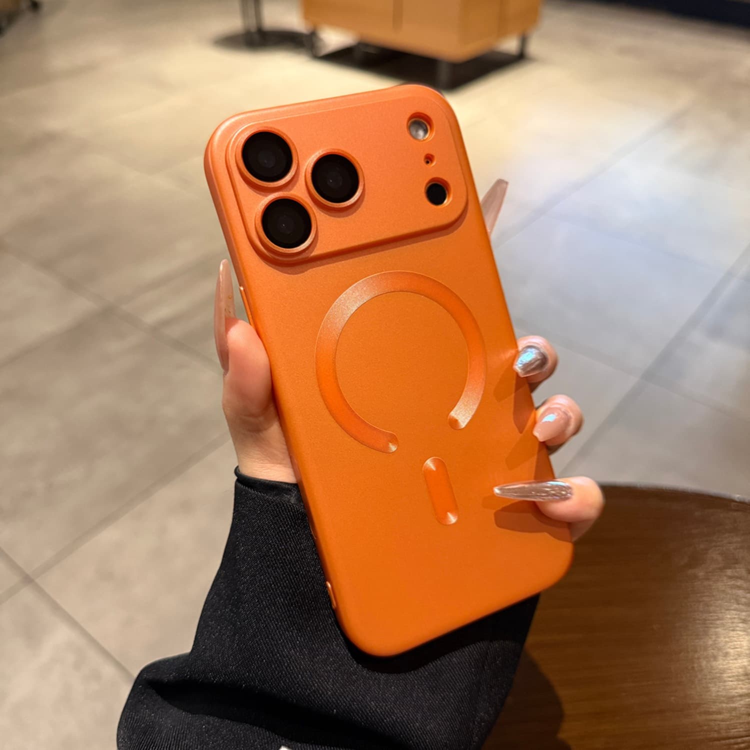 Magnetic Phone Case for iPhone 17, Metallic Paint, Full Coverage Lens Film for Apple 16 Pro, Shockproof Protective Cover for 15 Pro