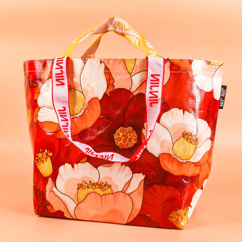 Cross-Border Woven Shopping Bag Gift Bag Large Capacity Single Shoulder Bag Source Factory Supports Drop Shipping Plastic Bag