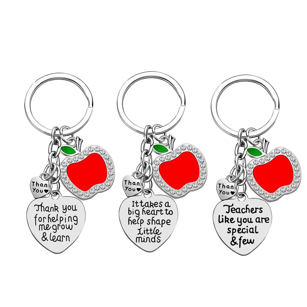 Teacher's Day Gift - Thank You for Helping - New Drip Oil Apple Ornament Keychain