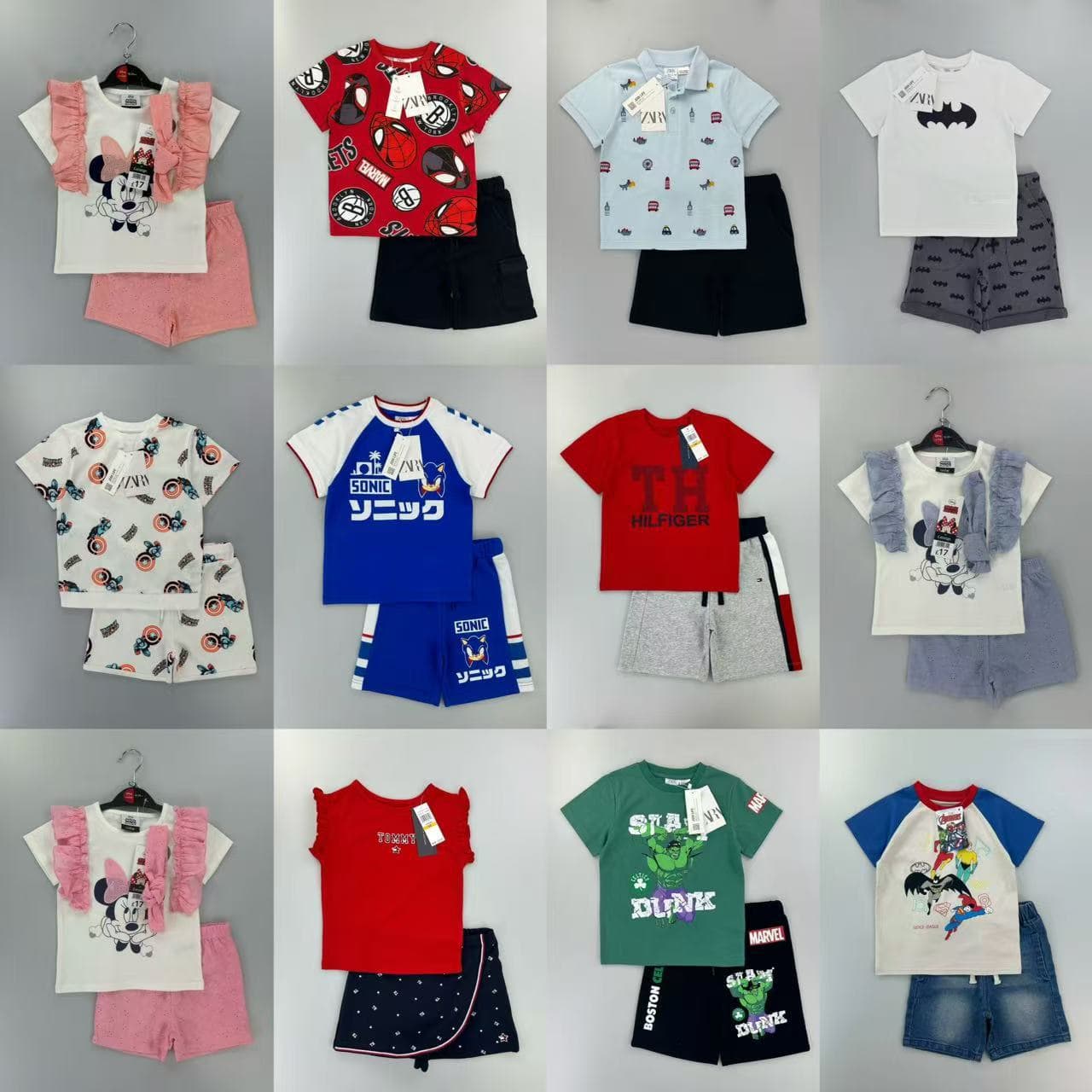 Amazon Cross-border PatPat Kids Summer Set Boys and Girls Two-Piece Children's Clothing Wholesale Short Sleeve