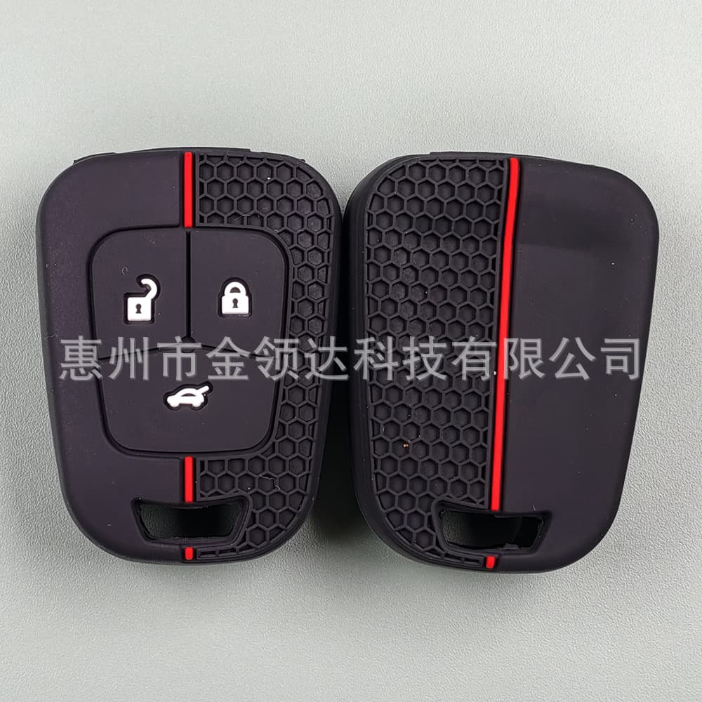 Silicone Car Key Case Cover with Honeycomb Texture for Chevrolet Aveo Cruze Opel 3-Button Flip Key