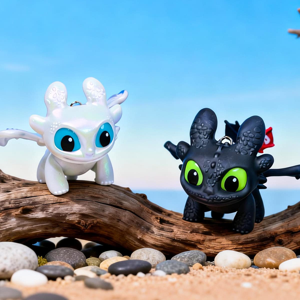 Authentic Wings Moving Global Master of Dragon Training Toothless Night Fury Sound and Light Plastic Keychain Backpack Pendant