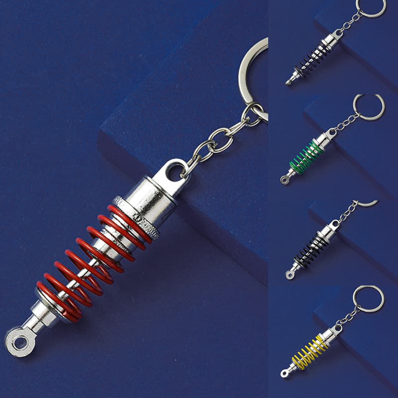 Car shock absorber keychain modified shock absorber suspension metal model key pendant 4S shop gift wholesale car