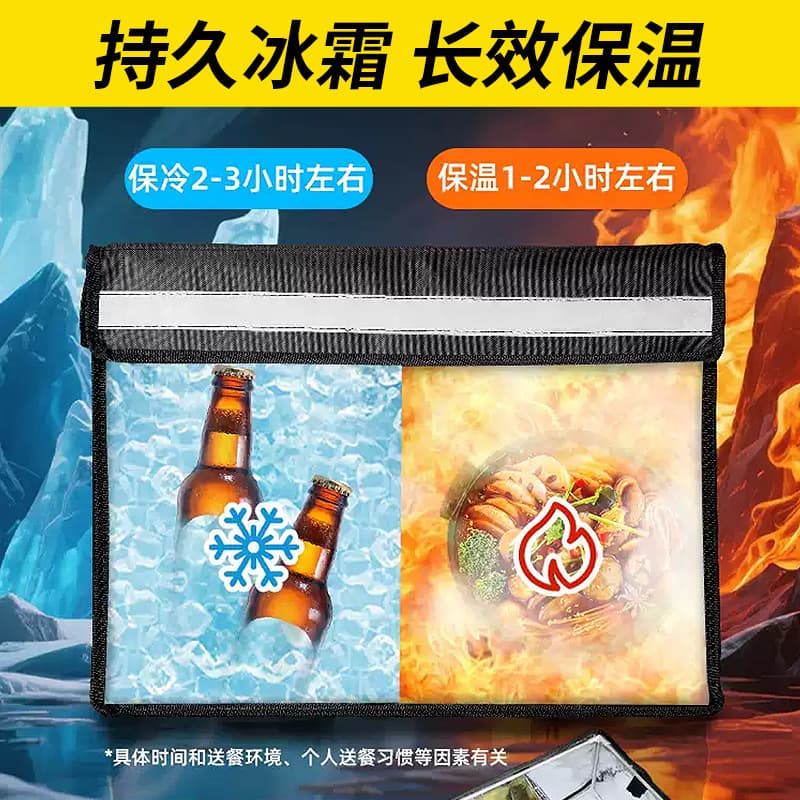 Delivery Insulated Food Bag, Thickened Thermal Bag for Food Delivery, Waterproof and Insulated, Electric Bike Carrying Bag for Takeout