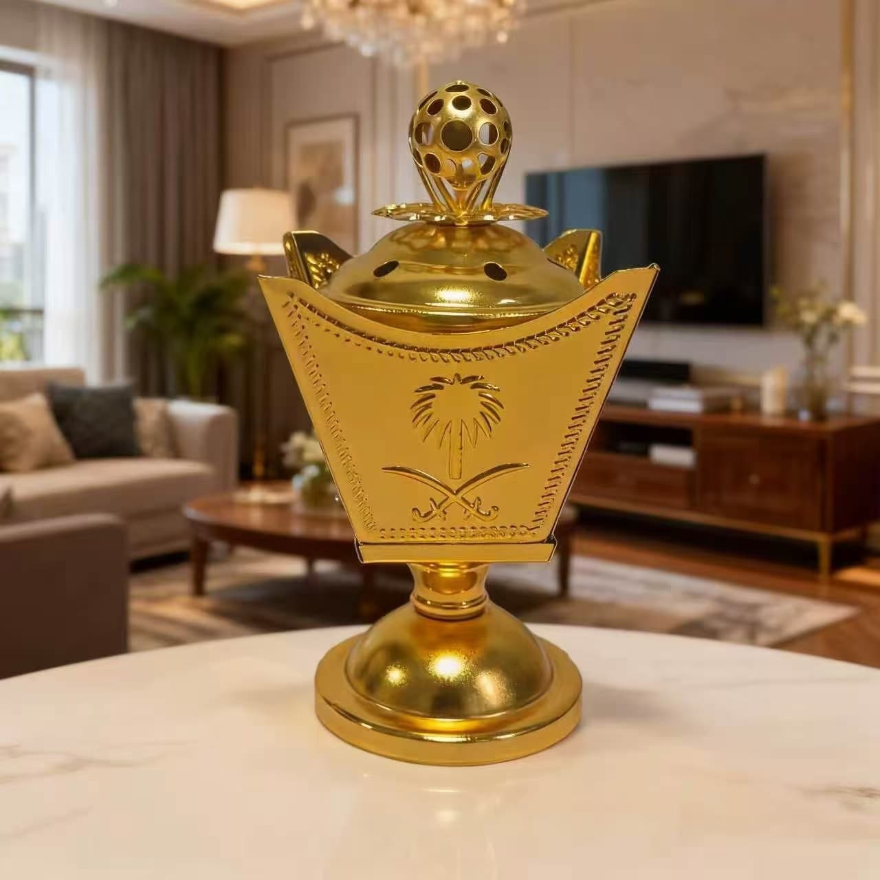 NEW ELECTRIC golden incense burner interior decoration incense burner Arabic incense burner