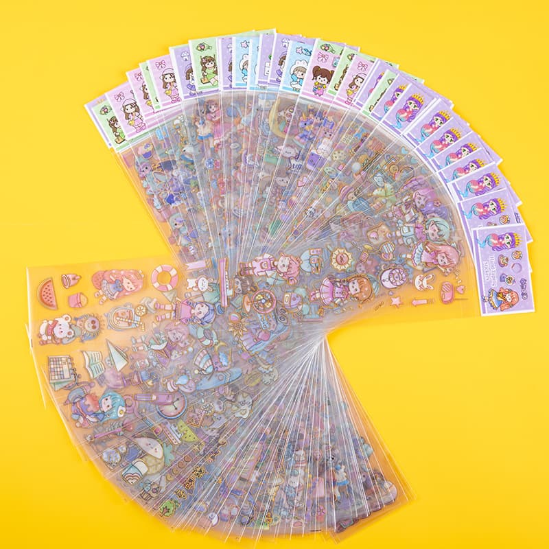 Long Sticker Cartoon Cute Cup Stickers Waterproof Stickers Student Scrapbook No-Cut Stickers 12 Zodiac Series