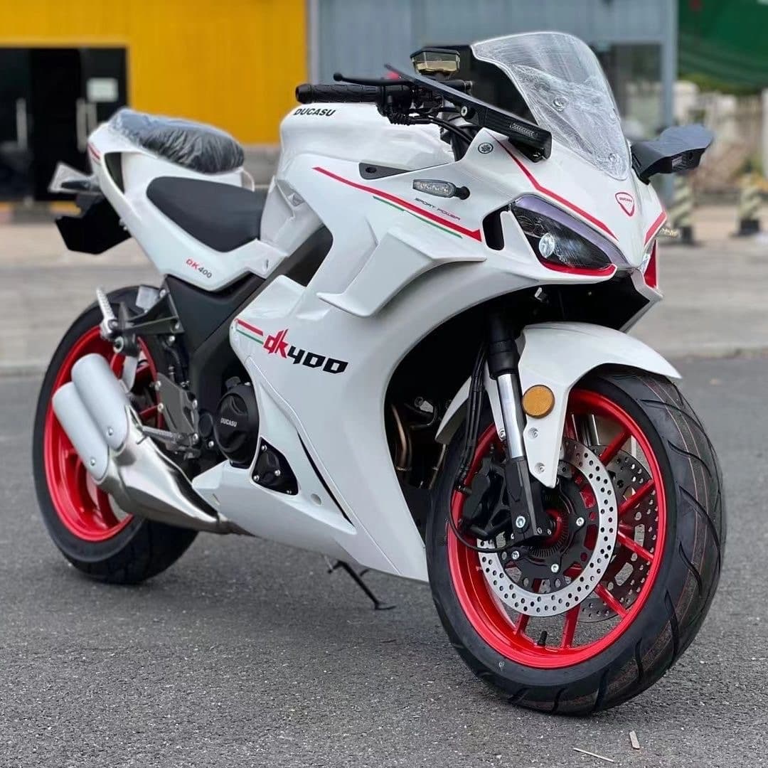 Jianshe DK400 Motorcycle Single Swing Arm Street Legal Sportbike Twin Cylinder Water Cooled 400 Ducati Sen National 4 EFI