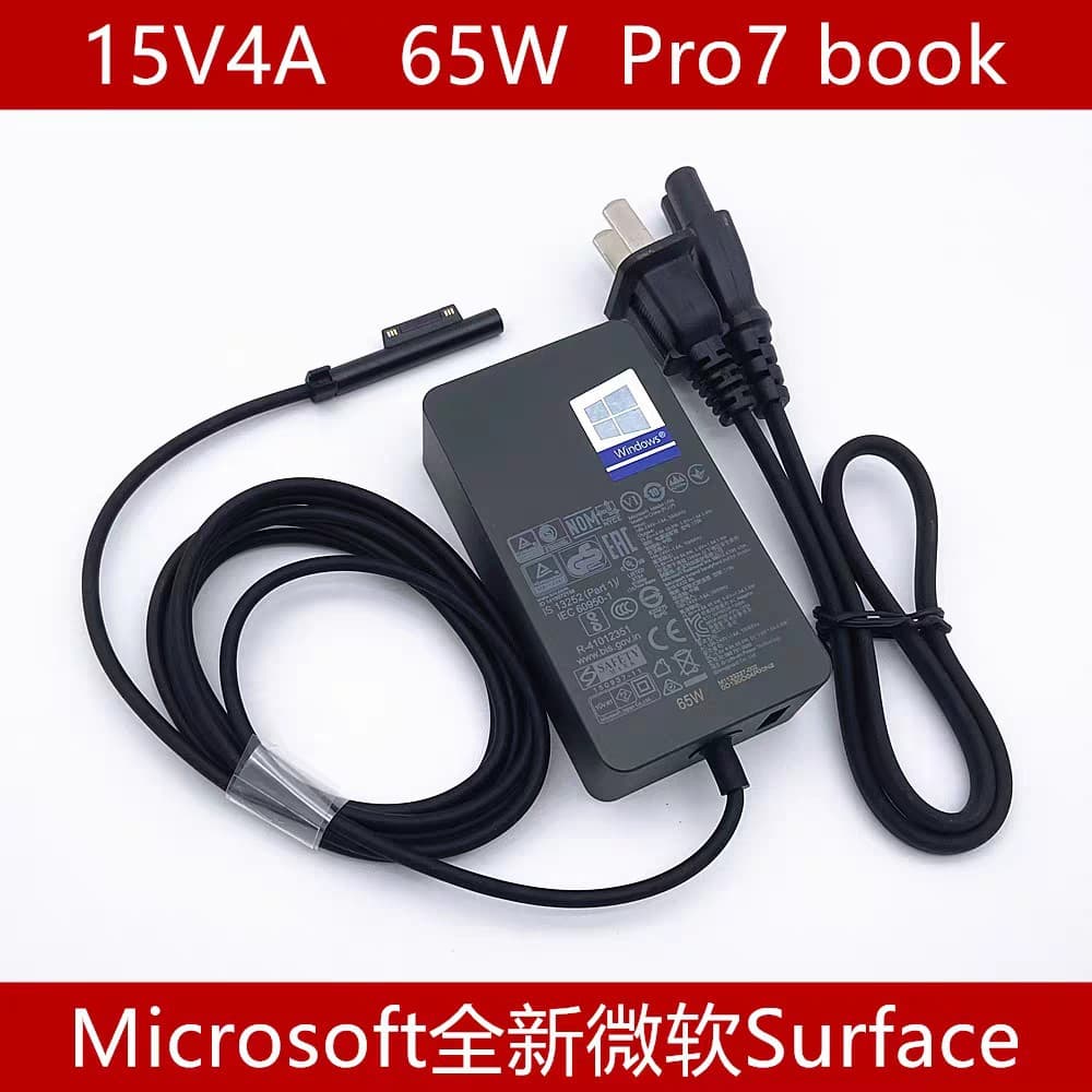 Compatible with Microsoft Surface Book charger 65W computer adapter cable for 1706 15V4A