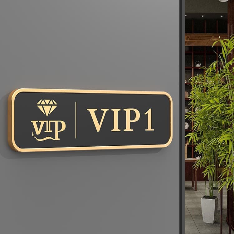 Customized VIP room signs, creative signage for private rooms, chess and card rooms, and mahjong parlors (acrylic).