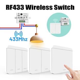 Wireless Remote Control Switch Retrofit No Wiring Sticker Retrofit Kit Smart Control for Lights and Appliances Home Controller
