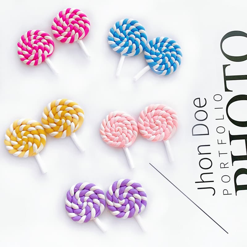 Simulated soft clay twist lollipop jewelry accessories diy crafts cream food play cake props decoration materials