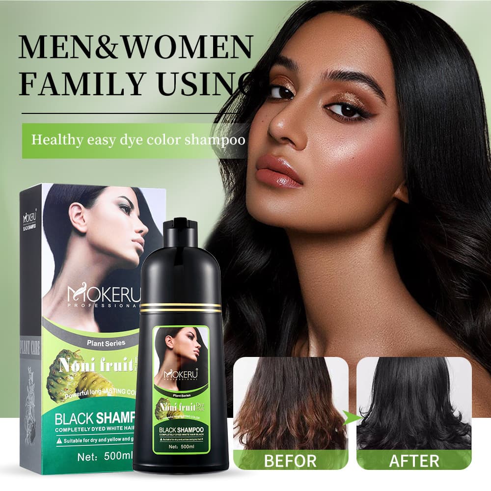 Machino Hair Dye Noni Fruit One-Stick Black Plant-Based Gray Coverage Gentle on Hair Wash-In Natural Black Hair Color Cream Cross-Border