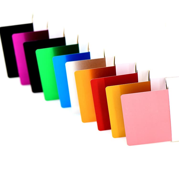 Laser Etching Test Metal Aluminum Blank Cards, Anti-Oxidation Color, Logo Engraving Available Metal Business Cards