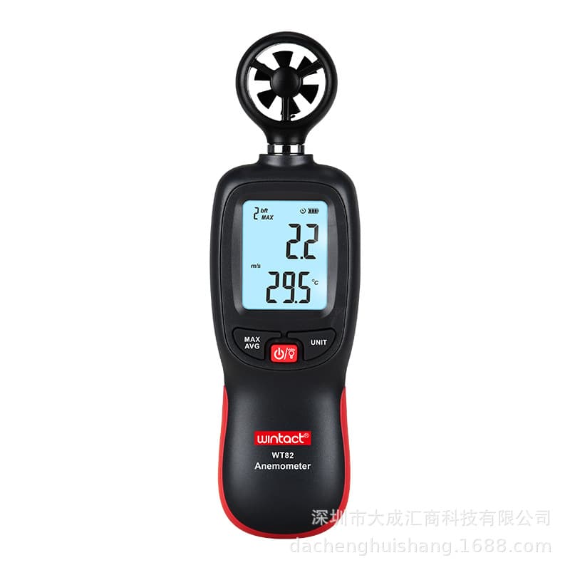 Huitianyi WT82 Mini Digital Anemometer Electronic Wind Speed Meter Handheld Wind Velocity Gauge Anemometer