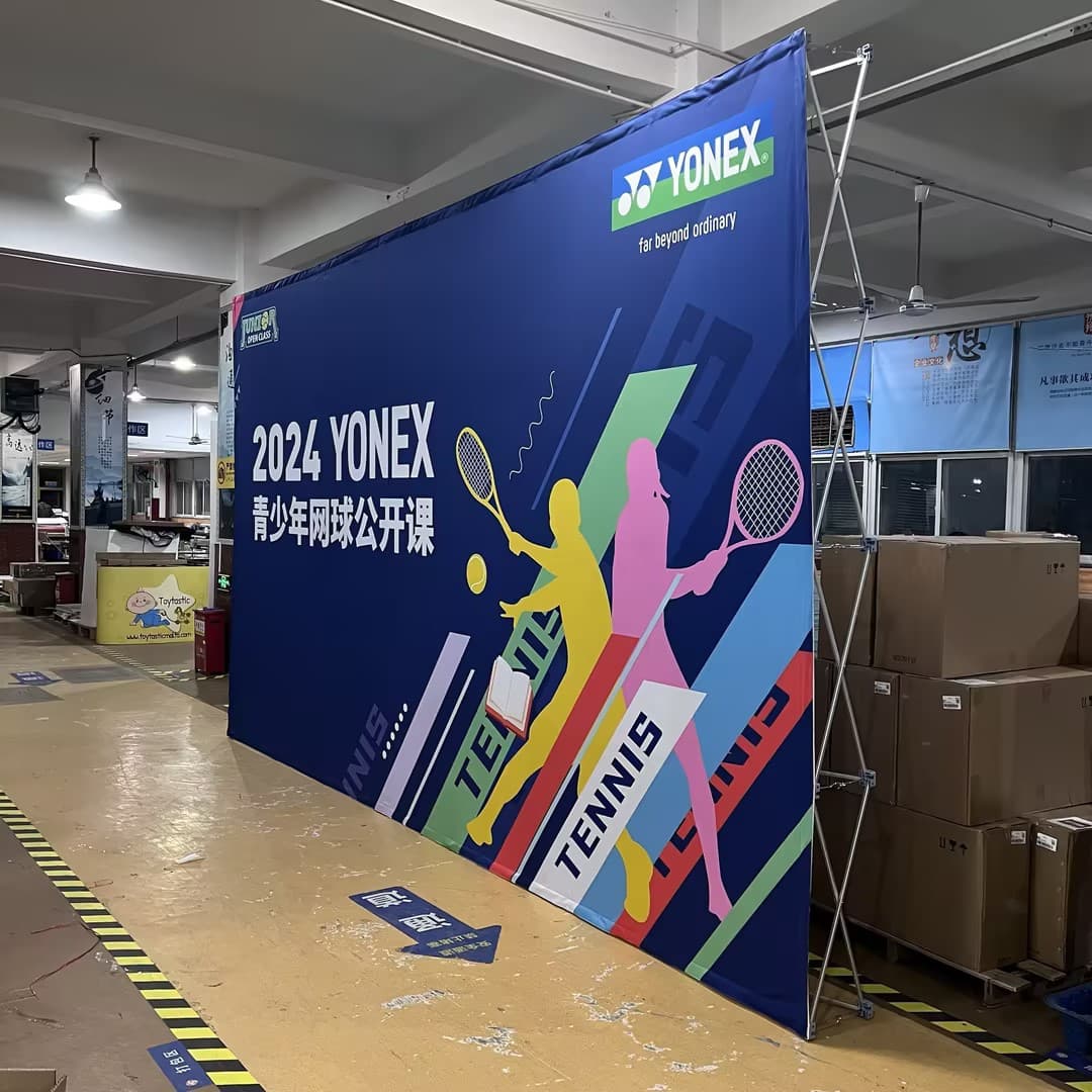 Iron pop-up display stand, portable background wall display stand, outdoor sign-in wall, advertising poster stand - factory direct supply
