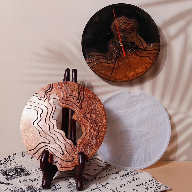 DIY Island Clock Epoxy Resin Mold Island Clock Silicone Mold Crystal Epoxy Resin Decoration INS Cross-Border Exclusive