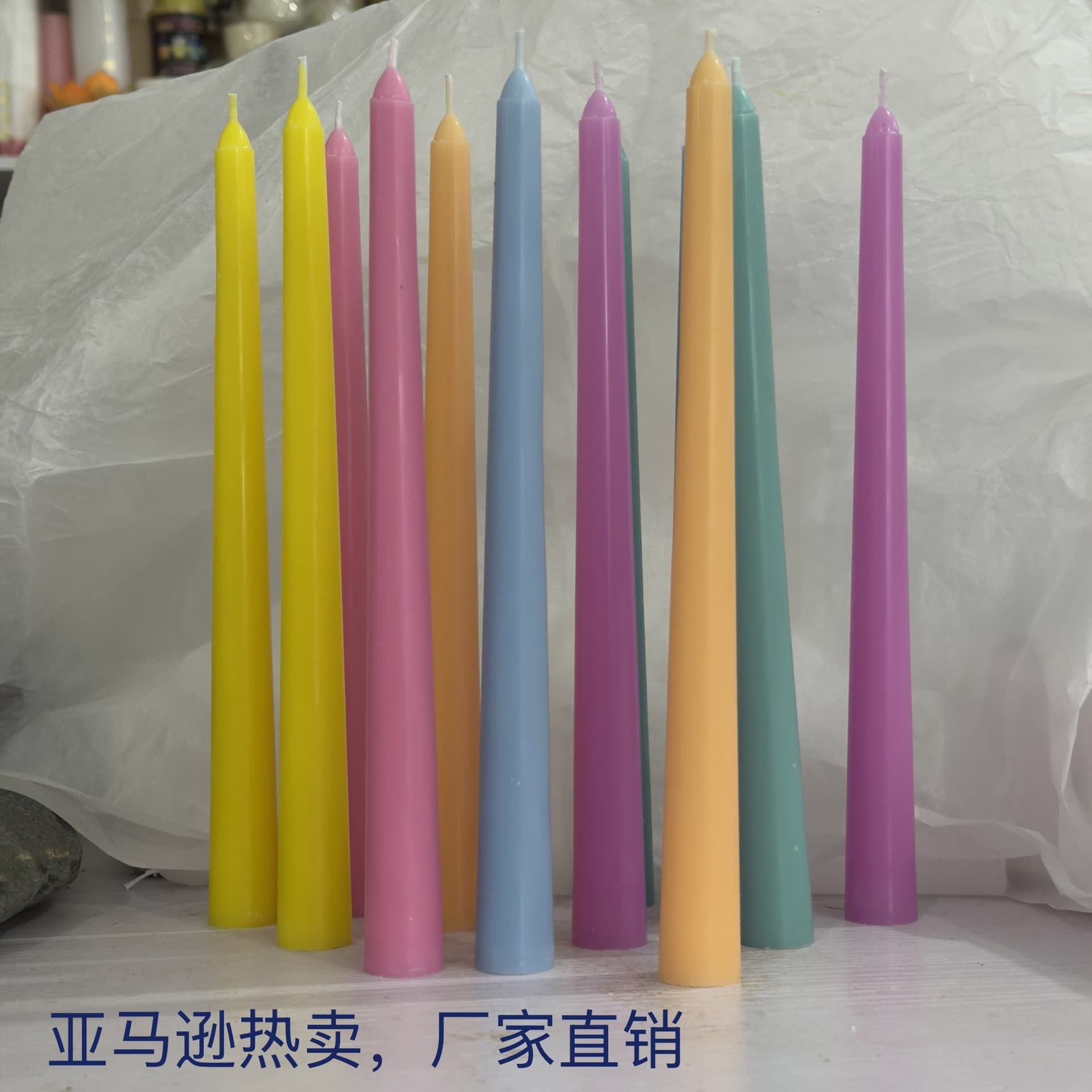 Factory Sale Gradient European Romantic Wedding Wholesale Candle Holder Wax Holiday Decoration 2.2*25