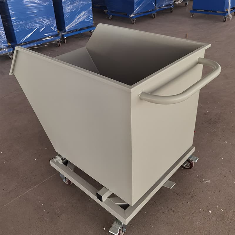 Heavy-Duty Iron Chips Cart, Waste Collection Cart, Thickened Movable Slag Transfer Cart