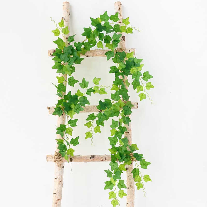Artificial Glossy Pothos Grape Leaf Green Leaf Decorative Vine Plastic Flower Vine Decoration Fake Flower Winding Greenery