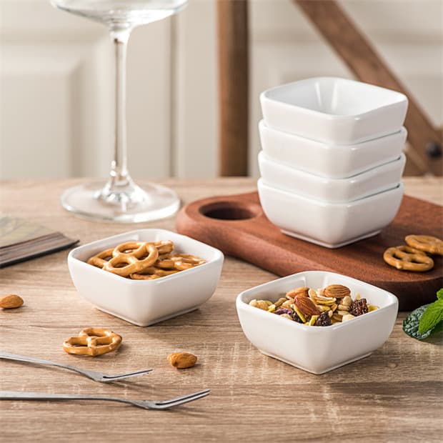 Modern Ceramic Dipping Sauce Dish Set Small Seasoning Bowl Plate Non-Toxic Color Glaze Surface for Coffee Tea Meals