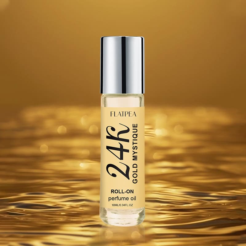 Cross-border New 24K Mysterious Gold Roll-On Perfume Oil Long-Lasting Fragrance Alcohol-Free Perfume Wholesale Stock